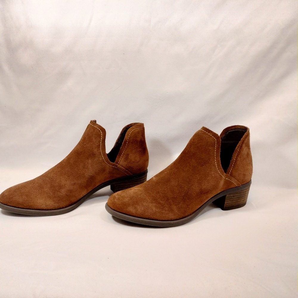 Blondo Brown Ankle Boots; Marcella Waterproof Suede Cutout Booties
